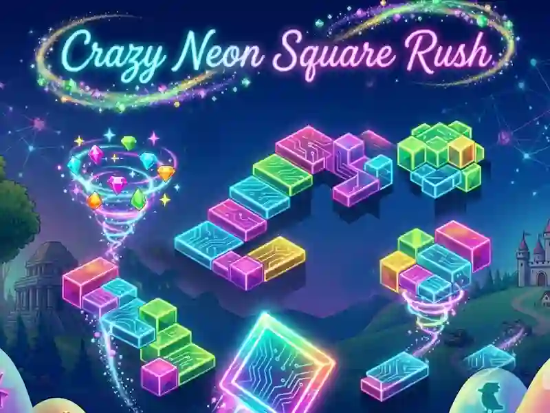 遊戲Crazy Neon Square Rush在線