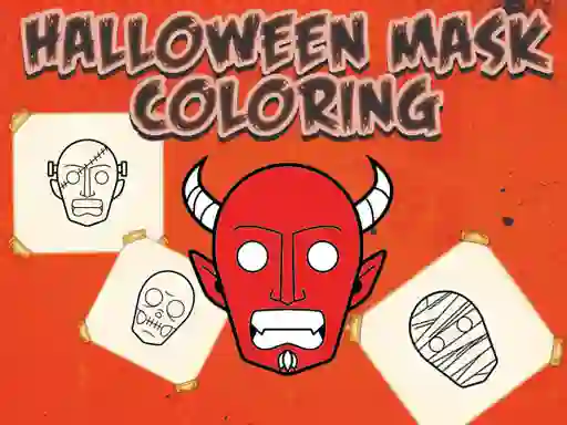 遊戲Halloween Mask Coloring Book在線