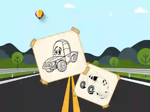 遊戲Funny Cars For Kids Coloring在線