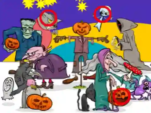 遊戲Find 5 Differences Halloween在線
