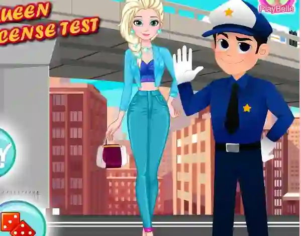 遊戲Ice Queen Driver License Test在線