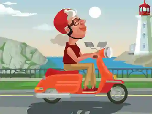 遊戲City Scooter Ride Coloring在線