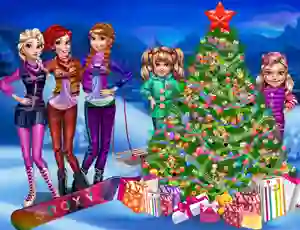 遊戲Princesses Christmas tree在線