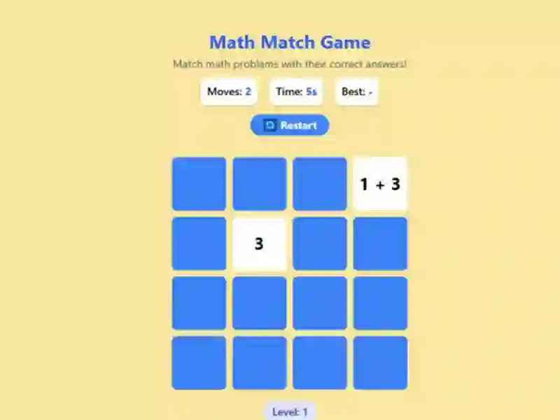 遊戲Math Match Game在線