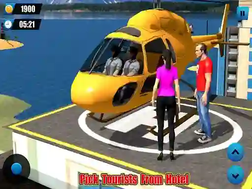 遊戲Helicopter Taxi Tourist Transport在線