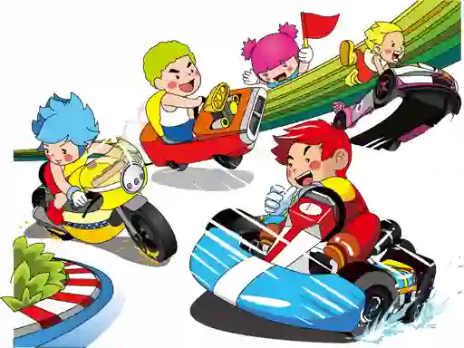遊戲Cartoon Kart Puzzle在線