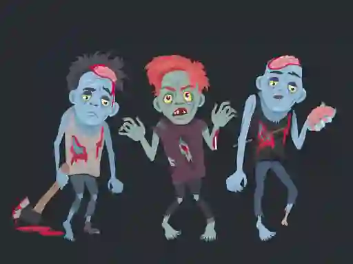 遊戲Zombies and Skeletons Coloring在線