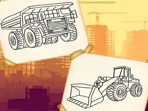 遊戲Construction Trucks Coloring在線