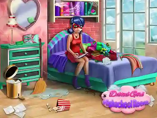遊戲Dotted Girl: Highschool room在線