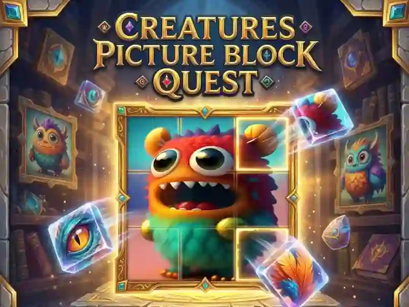 遊戲Creatures Picture Block Quest在線