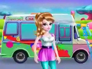 遊戲Girly Ice Cream Truck Car Wash在線