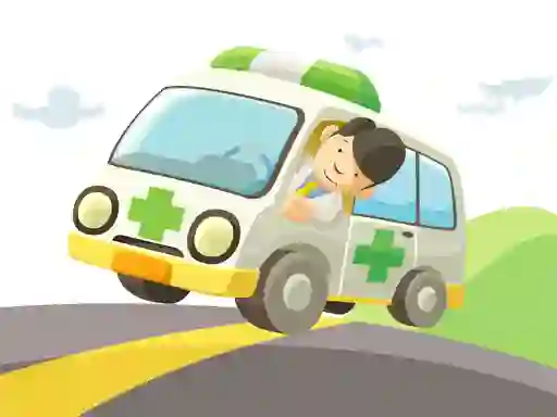 遊戲Cartoon Ambulance在線