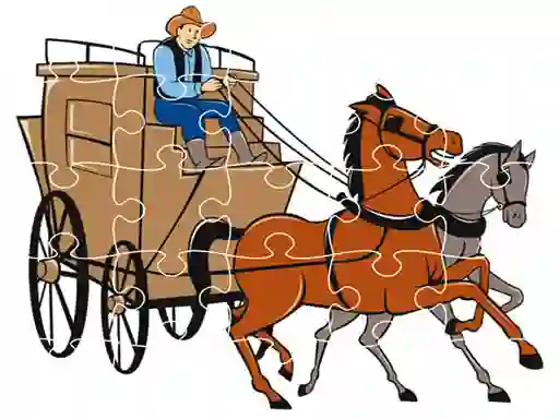 遊戲Wagons Jigsaw在線