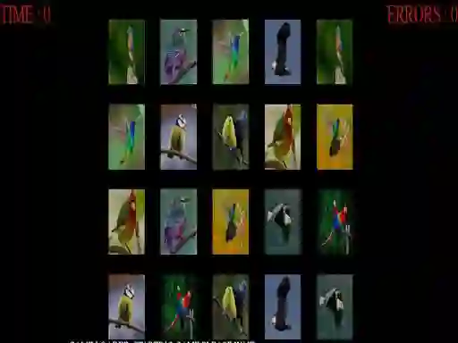 遊戲Memorize the birds在線