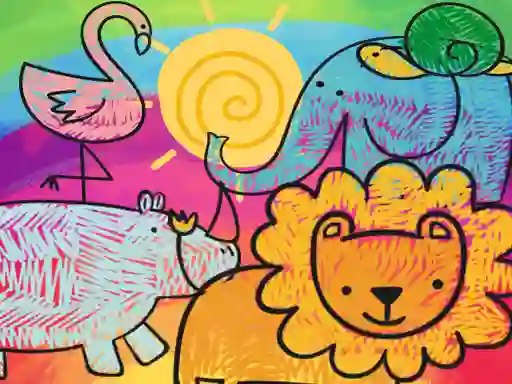 遊戲Little Animals Coloring在線