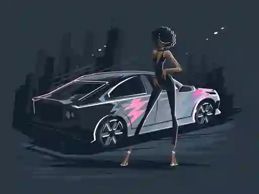 遊戲Old and New Cars Coloring在線