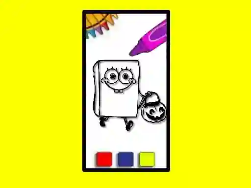 遊戲SpobgeBob Halloween Coloring Book在線