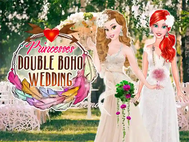 遊戲Princesses Double Boho Wedding在線