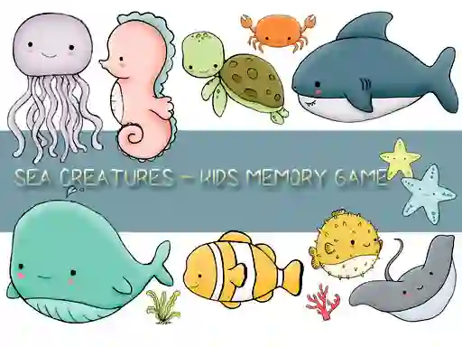 遊戲Kids Memory Sea Creatures在線