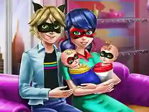 遊戲Dotted Girl Family Day在線