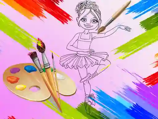 遊戲Little Ballerinas Coloring在線