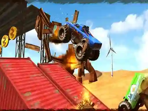 遊戲Monster Truck Impossible Track Plane Simulator在線