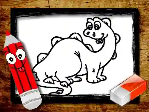 遊戲Back To School: Dinosaur Coloring Book在線