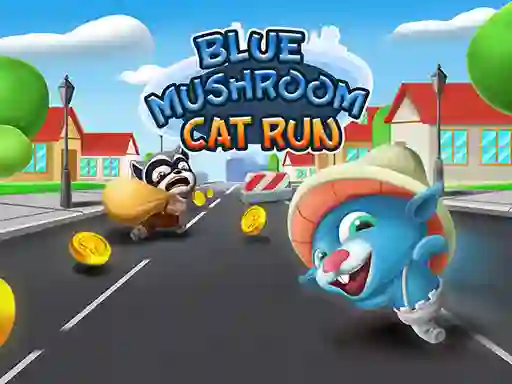 遊戲Blue Mushroom Cat Run在線