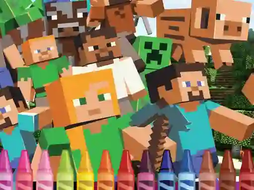 遊戲4GameGround Minecraft Coloring在線