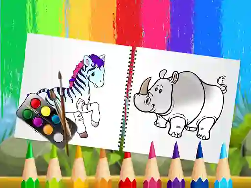 遊戲Funny Animals Coloring Book在線