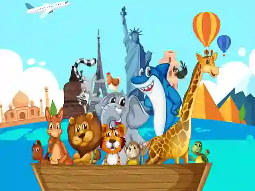 遊戲Crazy Friends Travel The World Puzzle在線