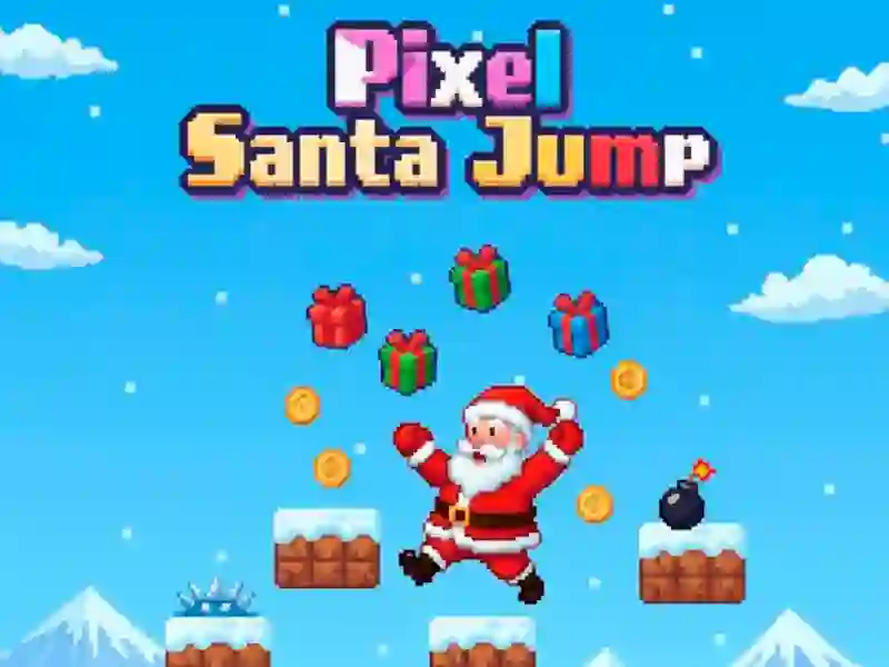 遊戲Pixel Santa Jump在線
