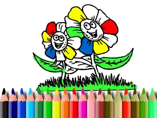 遊戲Back to School: Flowers Coloring在線