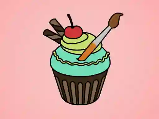 遊戲Yummy Cupcake Coloring在線