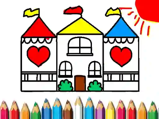 遊戲Back To School Coloring Book DOLL HOUS在線