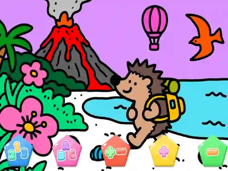 遊戲Color By Code Volcano Hedgehog在線