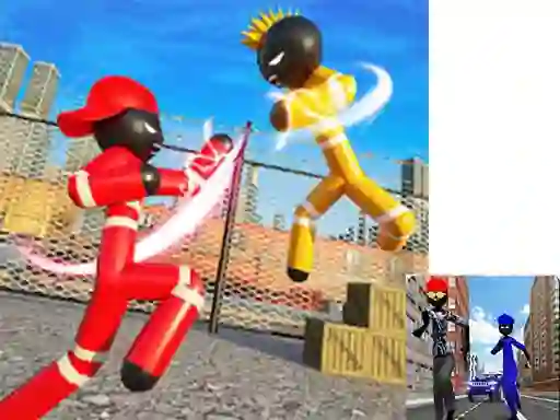 遊戲Stickman Police vs Gangsters Street Fight在線