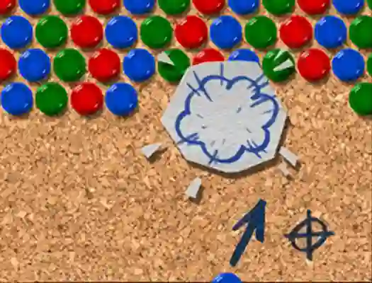 遊戲Pinboard Bubble Shooter在線