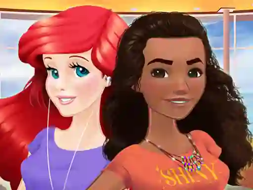 遊戲Ariel and Moana Princess on Vacation在線