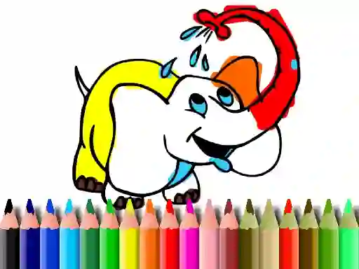 遊戲Back To School: Elephant coloring在線