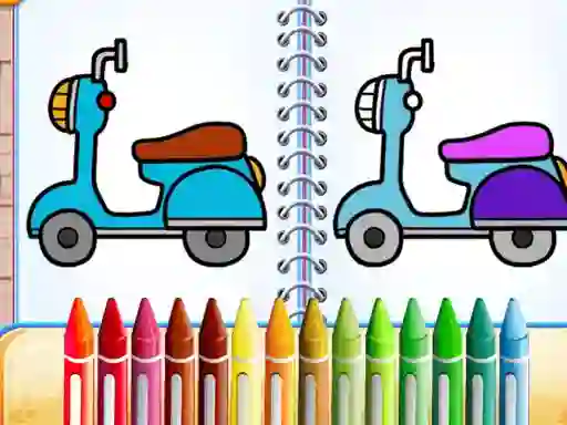 遊戲Cute Bike Coloring Book在線