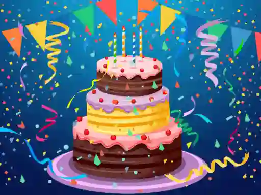 遊戲Birthday cake puzzle在線