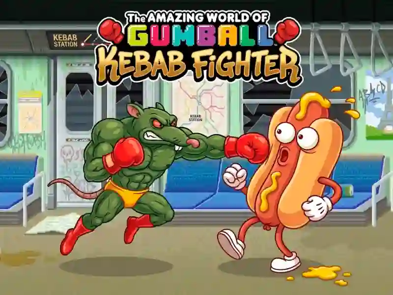 遊戲The Amazing World of Gumball Kebab Fighter在線