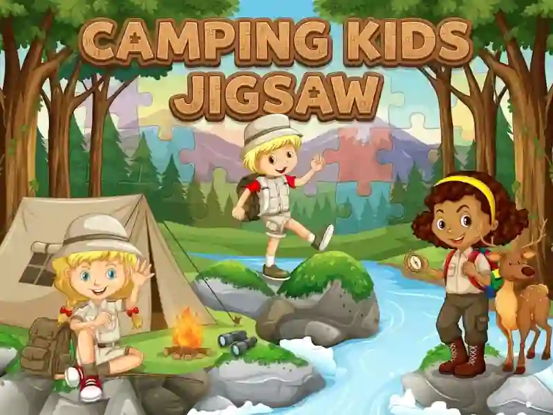 遊戲Camping kids jigsaw在線