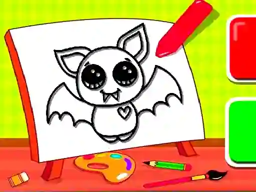 遊戲Easy Kids Coloring Bat在線