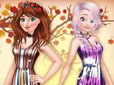 遊戲Princesses BFFs Fall Party在線
