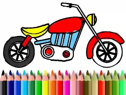 遊戲Back To School: Motorbike Coloring在線