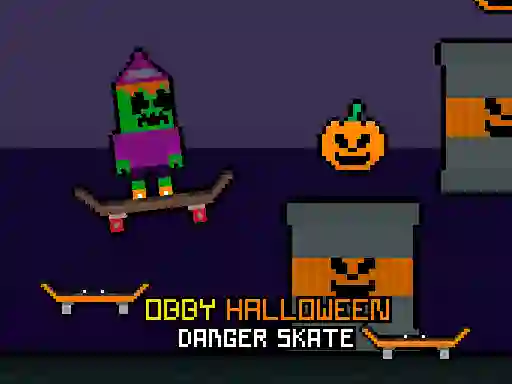 遊戲Obby Halloween Danger Skate在線