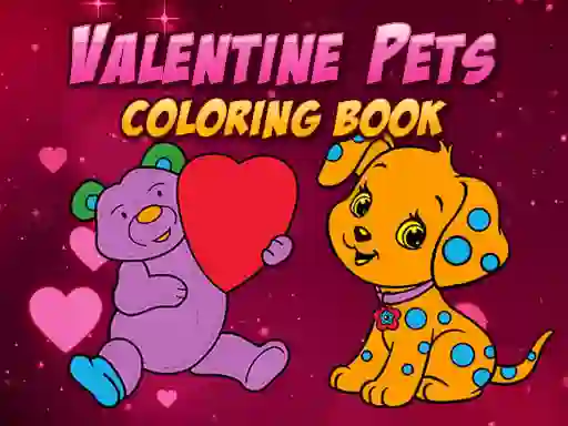 遊戲Valentine Pets Coloring Book在線