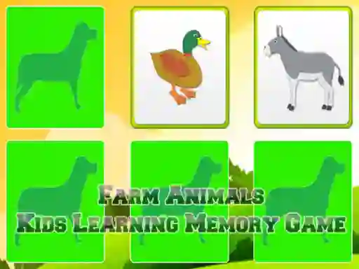 遊戲Farm Animals Kids Learning  Memory在線